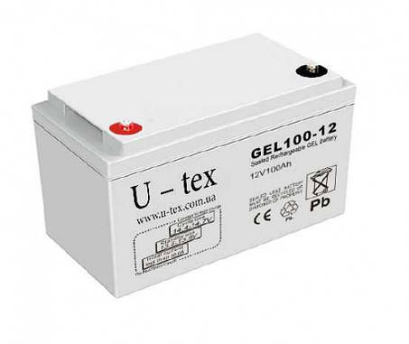 U-tex 12В / 100 Ah GEL, фото 3
