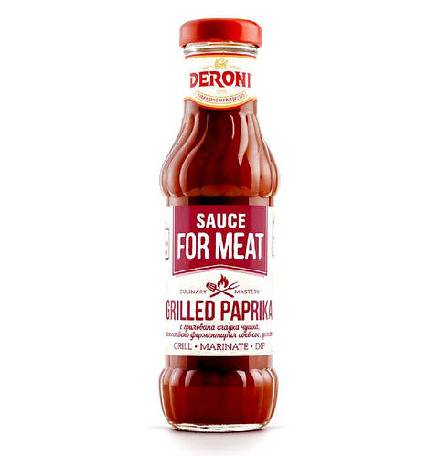 Купить Соус для мяса с перцем гриль 330 грамм Grilled paprika Deroni ...