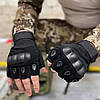 Тактичні рукавички з відкритими пальцями (S-XL) OAKLEY / Безпалі рукавиці Чорний M, фото 3