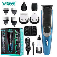 Тример для домашнього використання VGR Grooming Kit 5in1 Blue (V-172), фото 7