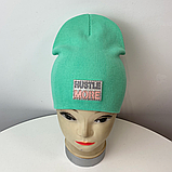 М 91551. Шапка подвійна для дівчинки "HUSTLE MORE" Vivatricko, 2-8 років, різні кольори, фото 4