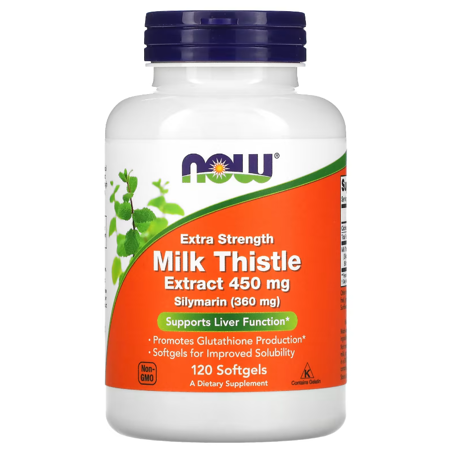 Milk Thistle Extract Extra Strength 450 мг Now Foods 120 капсул