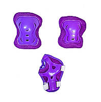Комплект защиты для катания детский ( наколенники, налокотники и накладки на ладони) Sport Series Фиолетовый