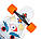 Лонгборд із дерев'яною декою з канадського клена Freeriding Original "Fish" White, дитячий скейт для катання, фото 2