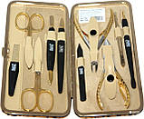 Манікюрний набір Zauber-manicure MS-135G Золотий, 10 предметів, фото 3