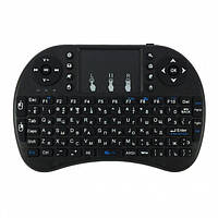 Беспроводная мини клавиатура с тачпадом Rii mini I8, цвет - черный, с доставкой по Киеву и Украине (ST)
