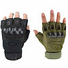 Тактичні рукавички з відкритими пальцями (S-XL) OAKLEY / Безпалі рукавиці Чорний L, фото 2
