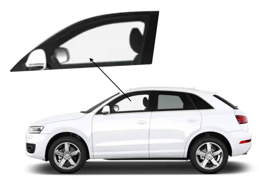 Бічне скло Audi Q3 2011-2018 передніх дверей ліве