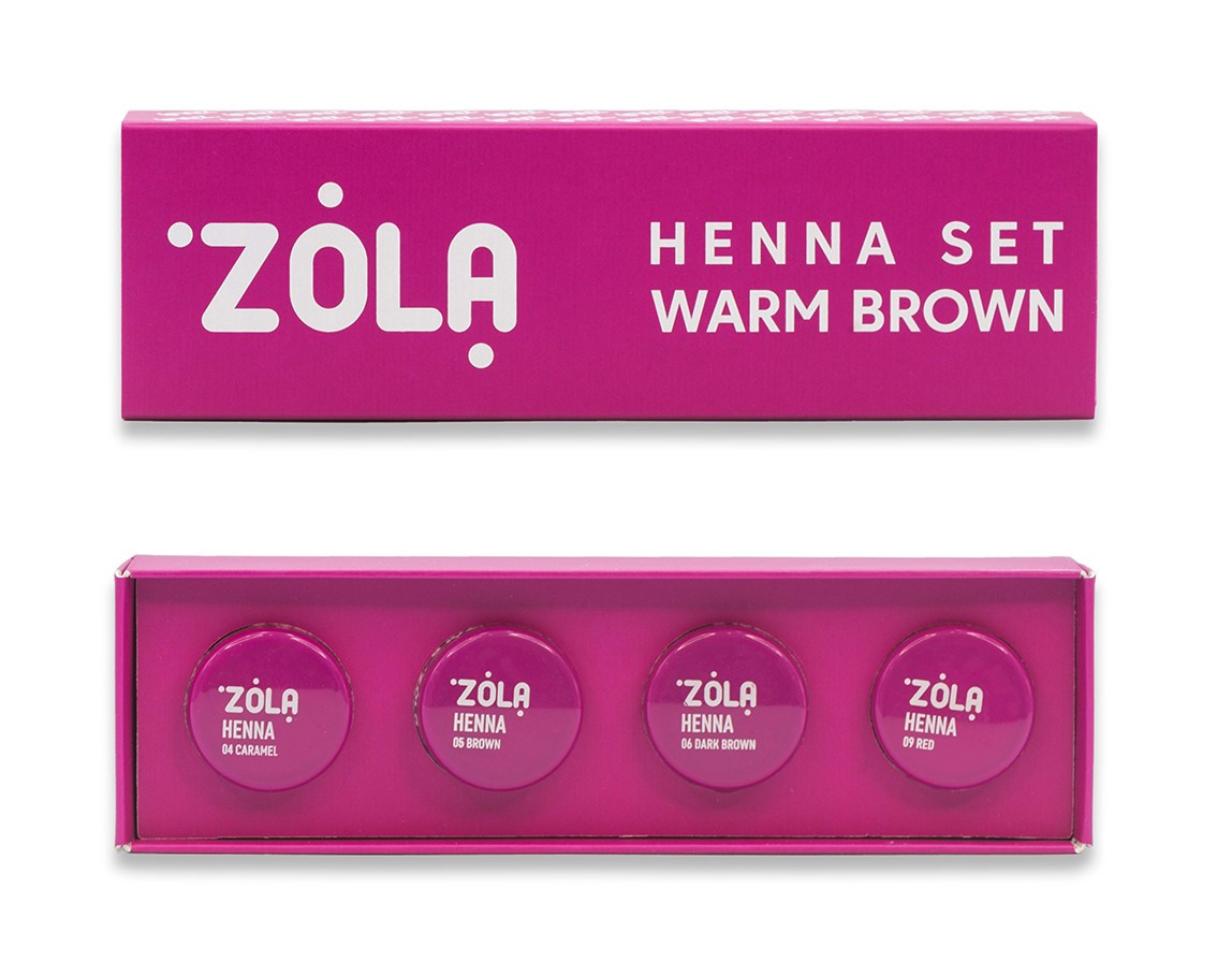 Набір хни для брів WARM BROWN (4 відтінки по 2,5 гр)