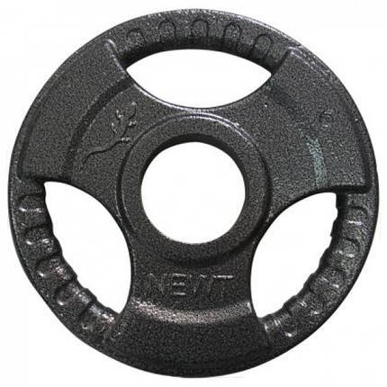 Диск важкоатлетичний з хватами млинець для штанги металевий Newt 1,25 кг (31 мм), фото 2
