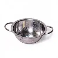 Друшляк з нержавіючої стали з двома ручками 18 см Kamille KM-4328