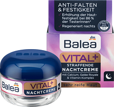 Нічний крем для обличчя зміцнюючий  Balea  Nachtcreme Vital+ 50мл