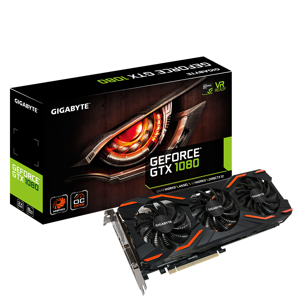 Відеокарта Gigabyte GeForce GTX 1080 WINDFORCE OC GDDR5X Refurbished