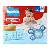 Підгузки-трусики дитячі Bambik одноразові (6) 15+кг 30шт(4823071652536)