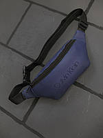 Бананка сумка поясная сумка для документов сумка на пояс Calvin Klein синяя молния пластиковая