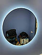 Дзеркало кругле настінне з LED підсвічуванням по периметру, фото 2