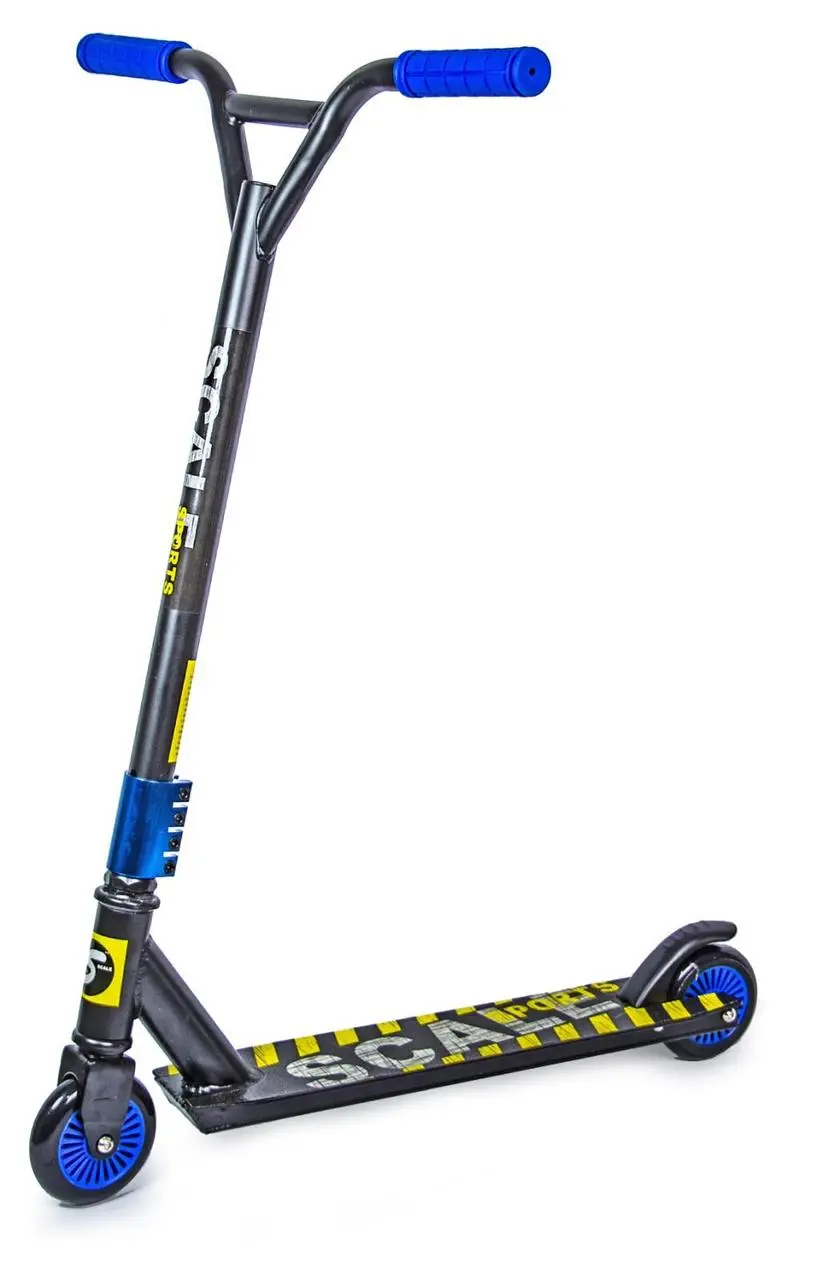 Трюковий самокат Tornado від Scale Sports на підшипниках Abec-7 Чорно-синєго кольору