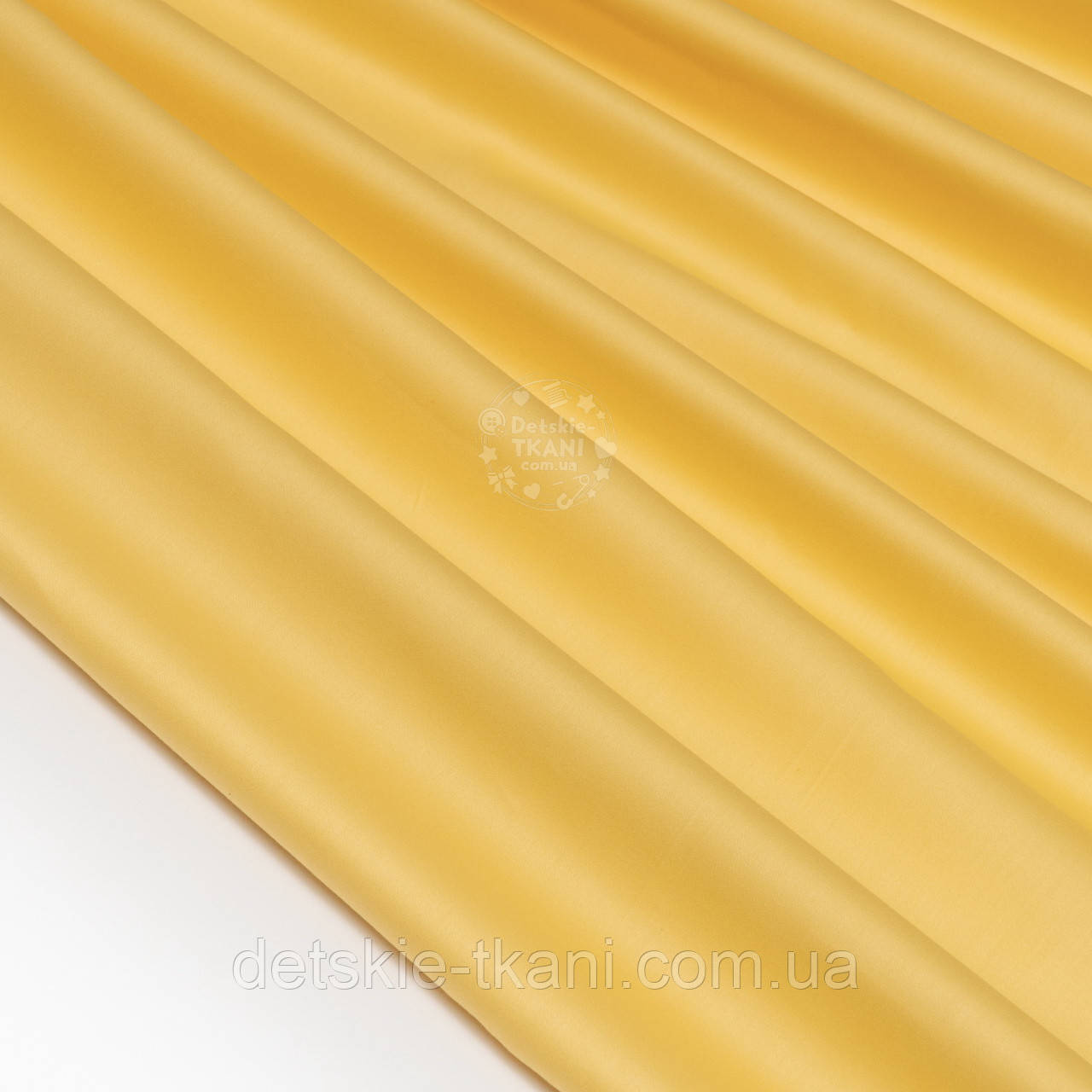 Сатин преміум, колір жовтий, ширина 240 см (№4487), фото 1