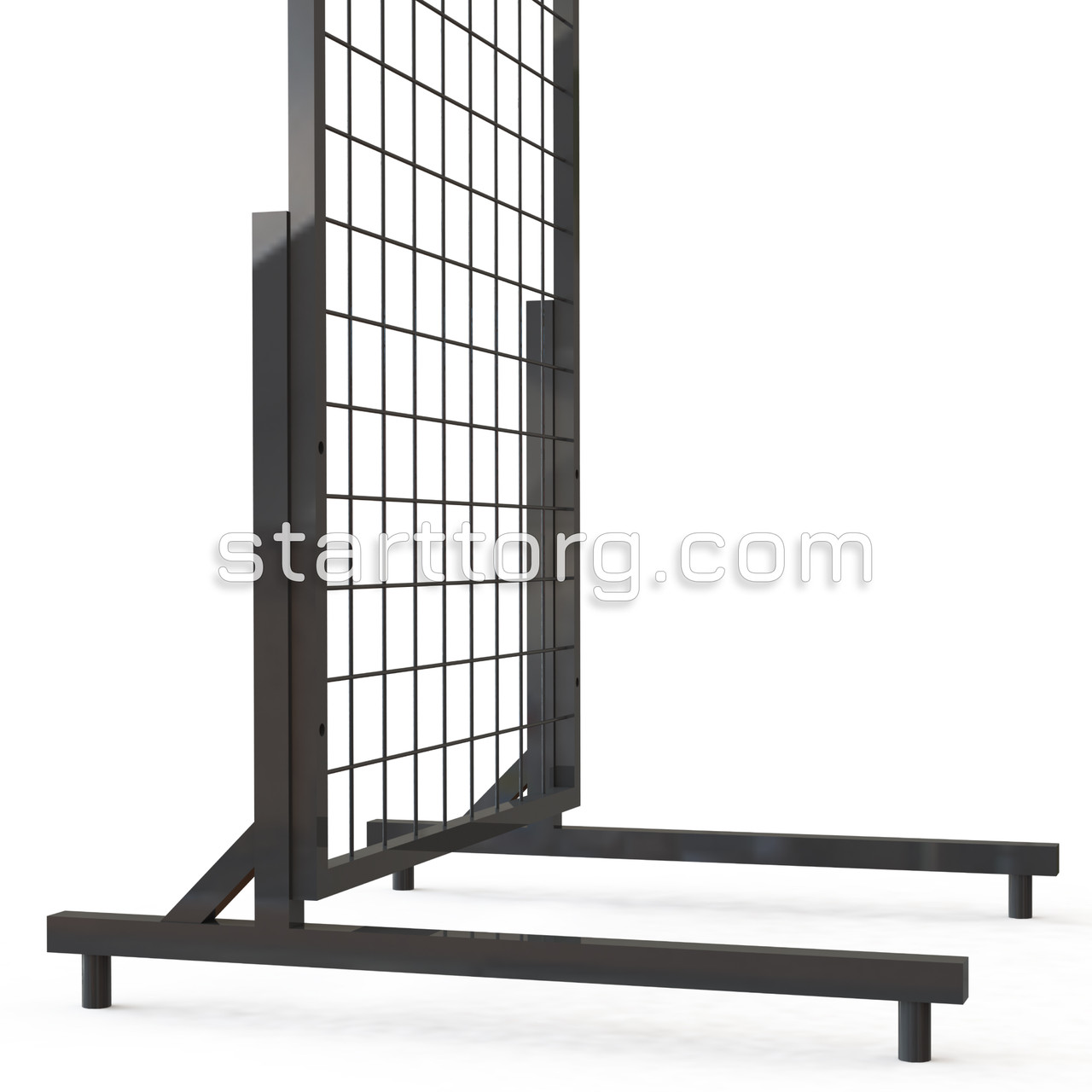 Ноги до сітки в рамі DAMIAN (2шт) H450 W500 (тр.17X17), чорний | Ніжки для торгової сітки у рамці, фото 1