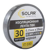 Ізолента PVC 30m чорна "SOLAR" -30*С -+70*С (уп.10шт)