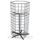 Стійка обертова NET-62, (настільна, 6 граней). Торгова металева стійка під навісне торгове обладнання у магазин, фото 8