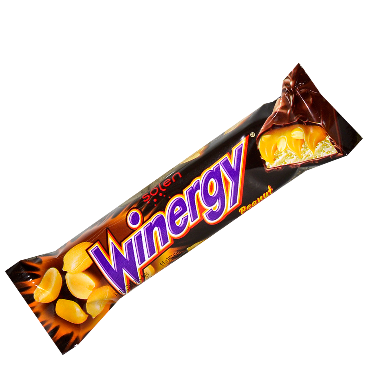 Батончик Wınergy з карамеллю, нугою і арахісом в молочному шоколаді 30 гр 1ящ/24шт