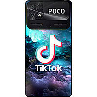 Силіконовий бампер чохол для Xiaomi Poco C40 з малюнком Tik Tok