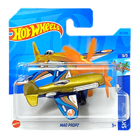 Машинка Базовая Hot Wheels Mad Propz Treasure Hunts Sky Show 1:64 HKK95 Pearl Gold 1шт