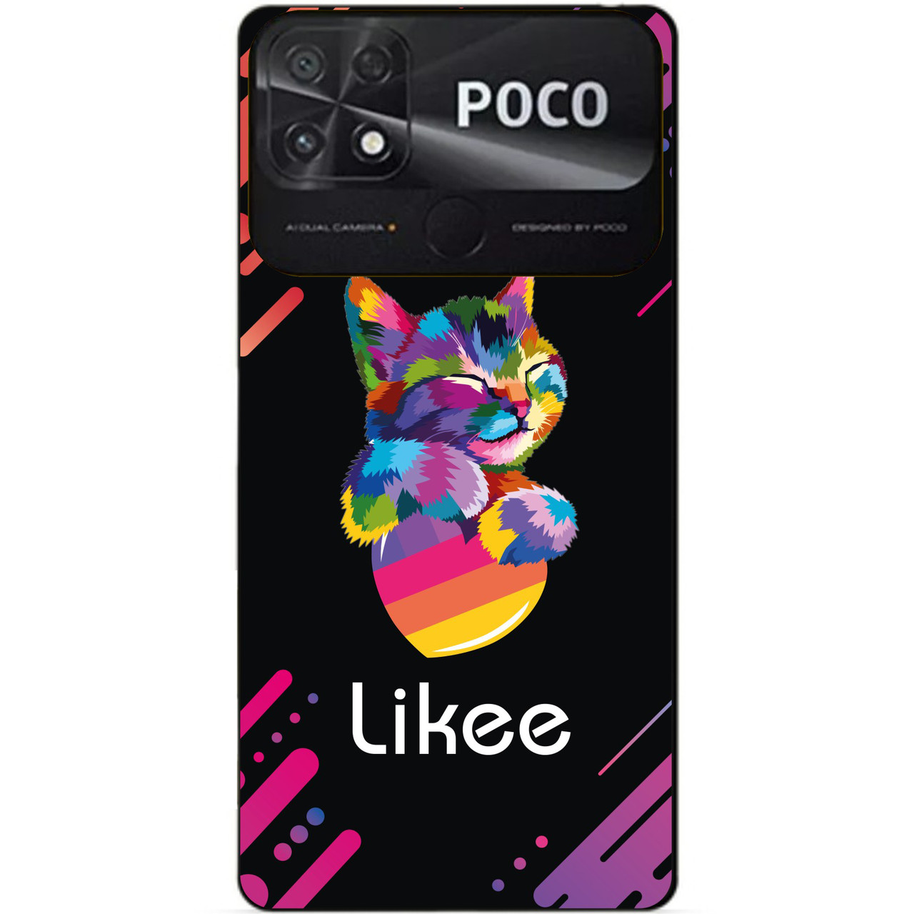 Силіконовий бампер чохол для Xiaomi Poco C40 з малюнком Likee