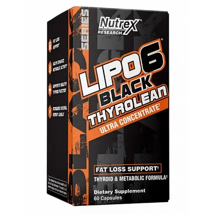 Жироспалювач Nutrex Lipo-6 Black Thyrolean 60 капсул, фото 1