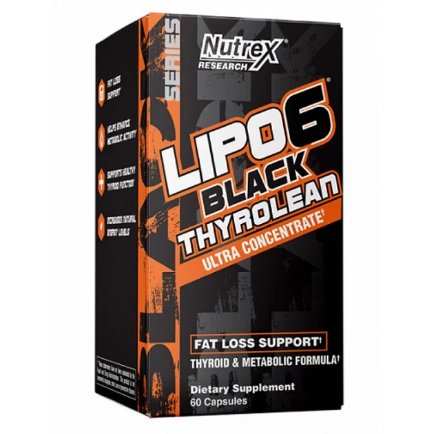 Жироспалювач Nutrex Lipo-6 Black Thyrolean 60 капсул