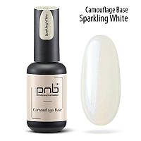 База камуфлирующая PNB Sparkling White искристая белая, 8 мл