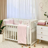 Комплект постельного белья для новорождённого Art Design Геометрия розовая(0239249)