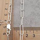 Жіночий срібний ланцюжок якір. Колье - намисто якірного плетіння на шию срібло 925, фото 5