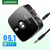 Bluetooth-адаптер UGREEN CM106 Bluetooth 5.1 aptX HD приймач AUX 2RCA та 3.5mm (40759) NEW