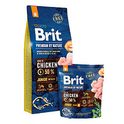 Brit Premium Dog Junior M для цуценят і молодих собак середніх порід 15кг