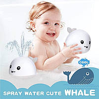 Іграшка для ванної Кіт Bath Toys світиться з фонтаном, кит-фонтан для купання з підсвічуванням