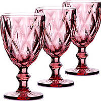 Набор бокалов для вина из цветного стекла "Бордо" 320мл | 6шт
