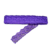 Кружево Синтетика, ширина: 4 см, Цвет: Фиолетовый (1 метр)