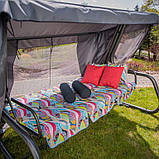 Качеля для саду 4-місна Venezia Lux зі столиками, фото 3