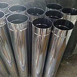 Труба для димоходу одностінна (Моно) харчова сталь Ø 110 мм нержавійка 0.1 мм L-1м, для приватного будинку, фото 8