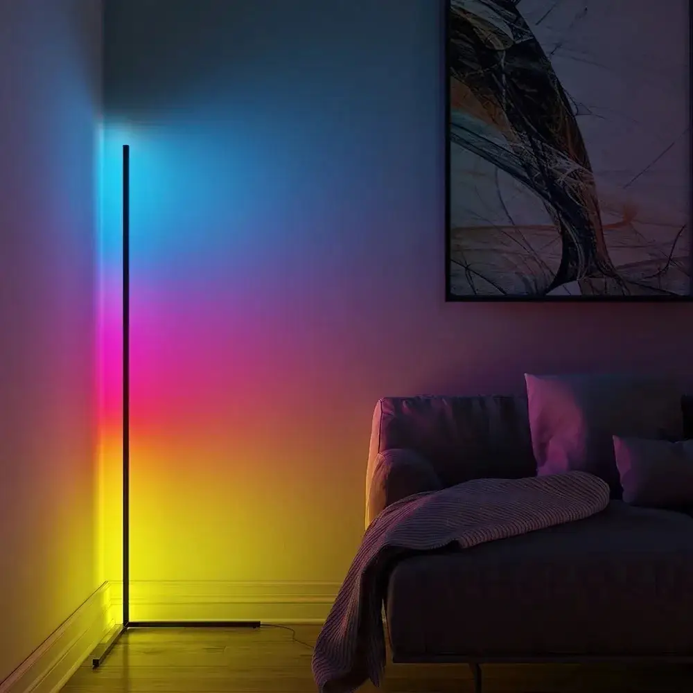 Кутова підлогова RGB лампа EL-2187 з керуванням з телефону