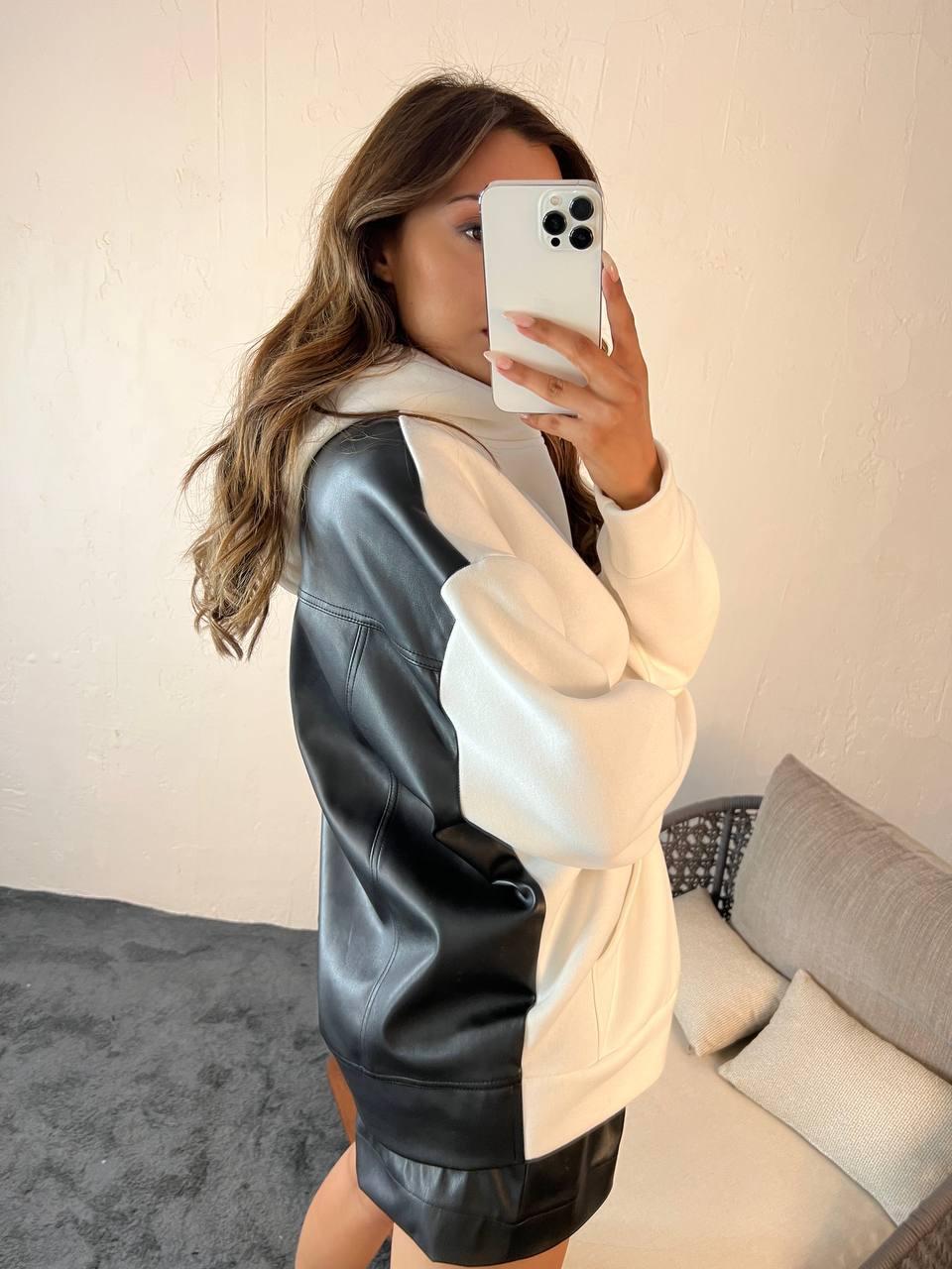 Худи Оверсайз Черно-белый — Купить Недорого на Bigl.ua (1778466998)