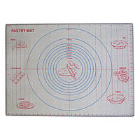 Коврик кондитерский силиконовый армированный с разметкой 61х45.5см