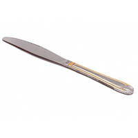 Нож столовый | нержавеющая сталь с позолотой | 23см