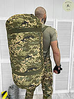 Тактический армейский баул рюкзак Pixel 100л кордура / Военный туристический рюкзак-баул (арт. 13878)