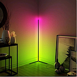 Підлогова лампа торшер LED RGB Bluetooth із сенсорним пультом і керуванням через телефон, фото 4