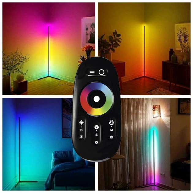 Підлогова лампа торшер LED RGB Bluetooth із сенсорним пультом і керуванням через телефон