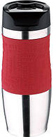 Термокружка Bergner Vacuum Travel Red 400мл с силиконовой накладкой