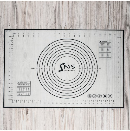 Килимок кондитерський із силікону для розкочування та випікання тіста | 40*60см | SNS